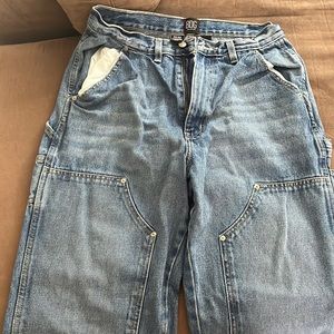 high rise carpenter jeans